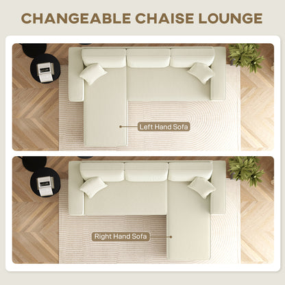 Corner Sofa with Changeable Chaise Corduroy