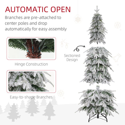 Pino de Navidad artificial estilizado nevado 1,8 m