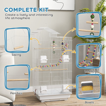 Spacious Bird Cage with Toys and Accessories