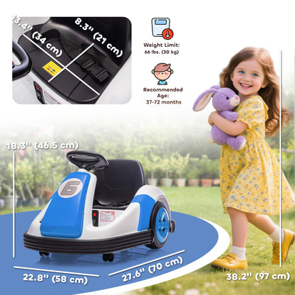 Coche eléctrico de choque de 6 V para niños