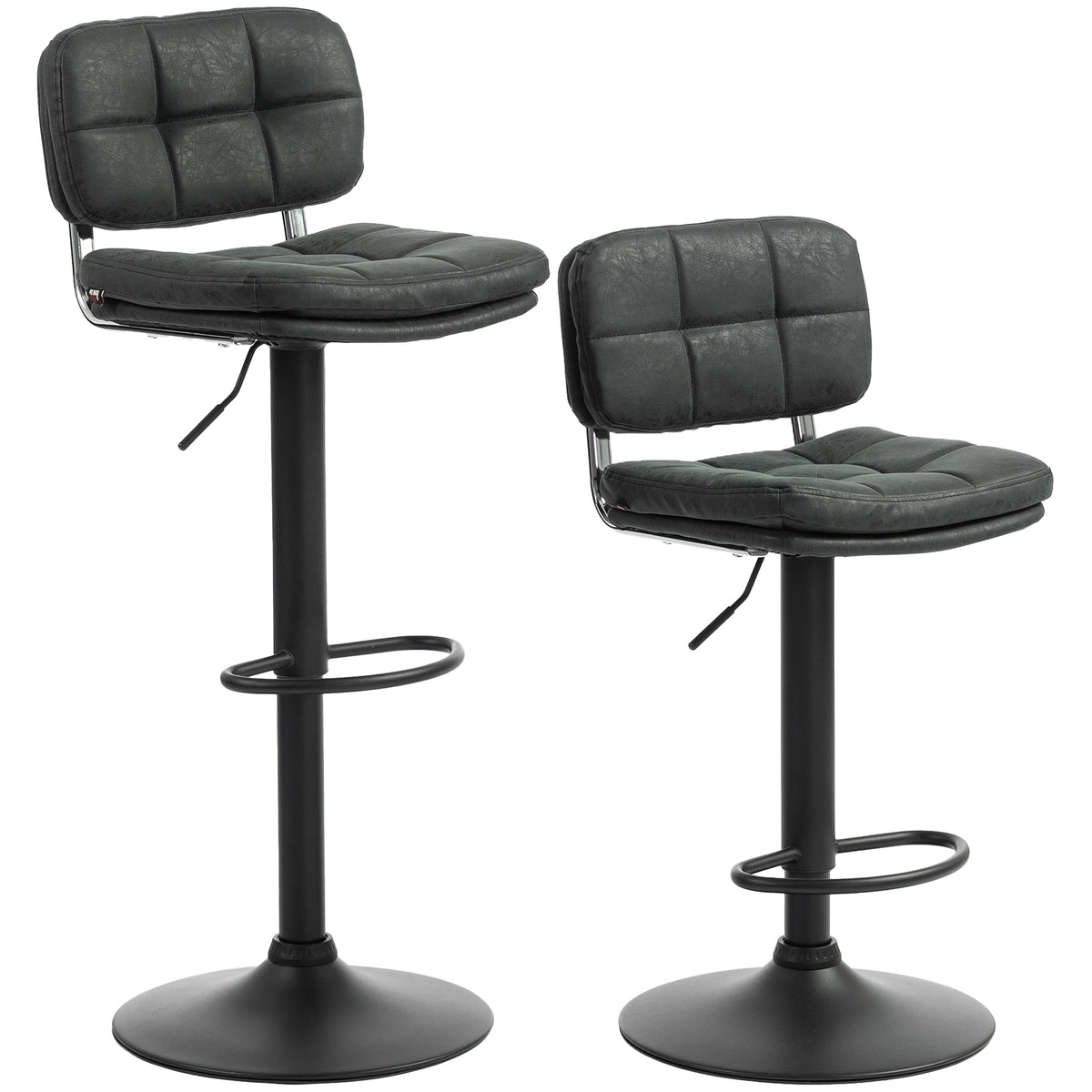 Set of 2 swivel bar stools