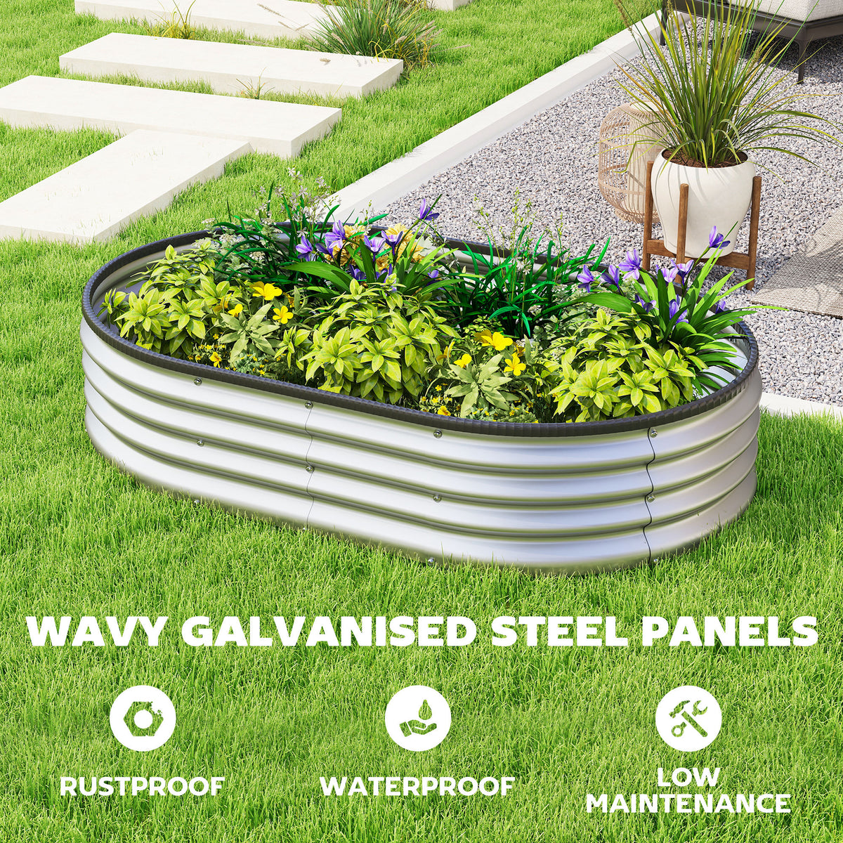 Modular Galvanized Steel Raised Garden Bed