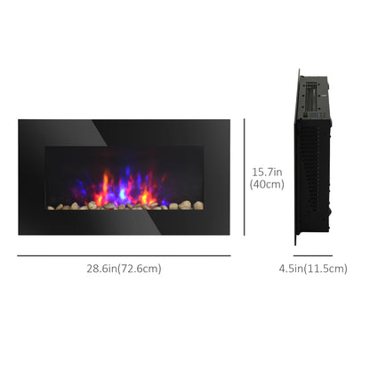 Wall-Mount Electric Fireplace LED 7-Color 28.5 in