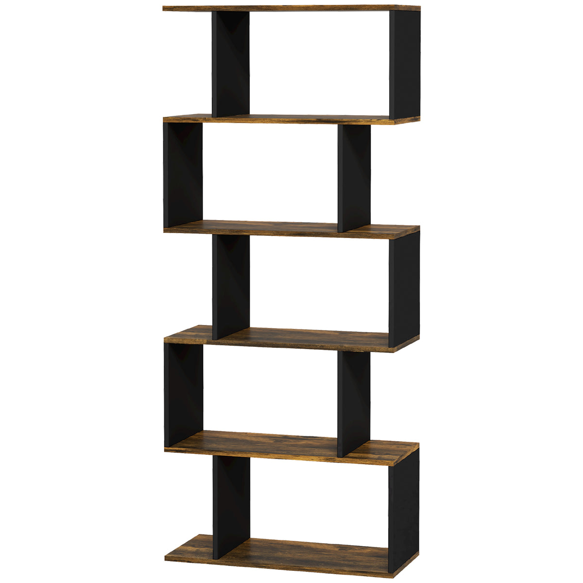 Librería en S de 5 niveles — bicolor