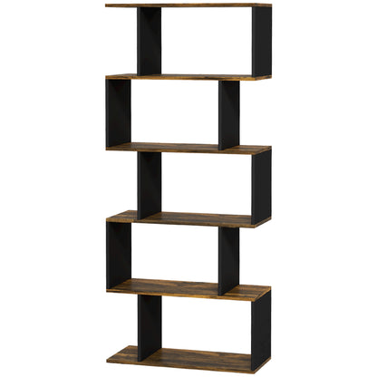 Librería en S de 5 niveles — bicolor