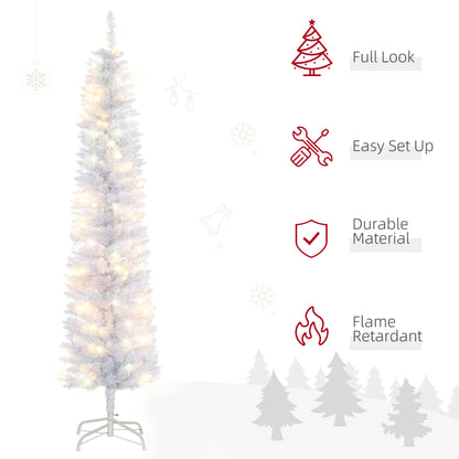7.5ft Pencil Christmas Tree Realistic Pine Needles