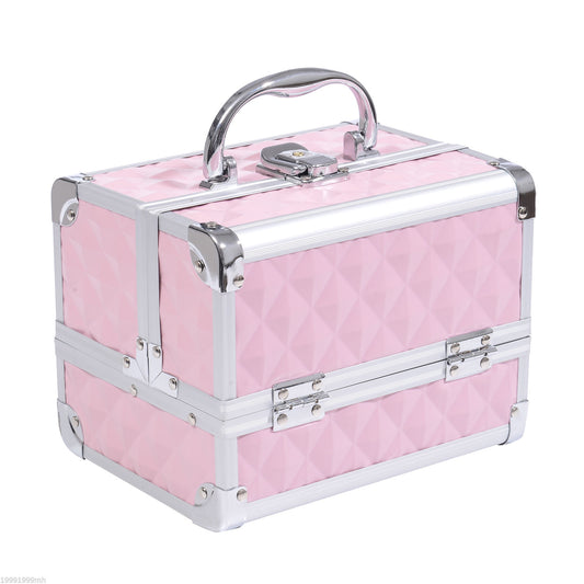 3-Tier Makeup Case with Mirror Organizer