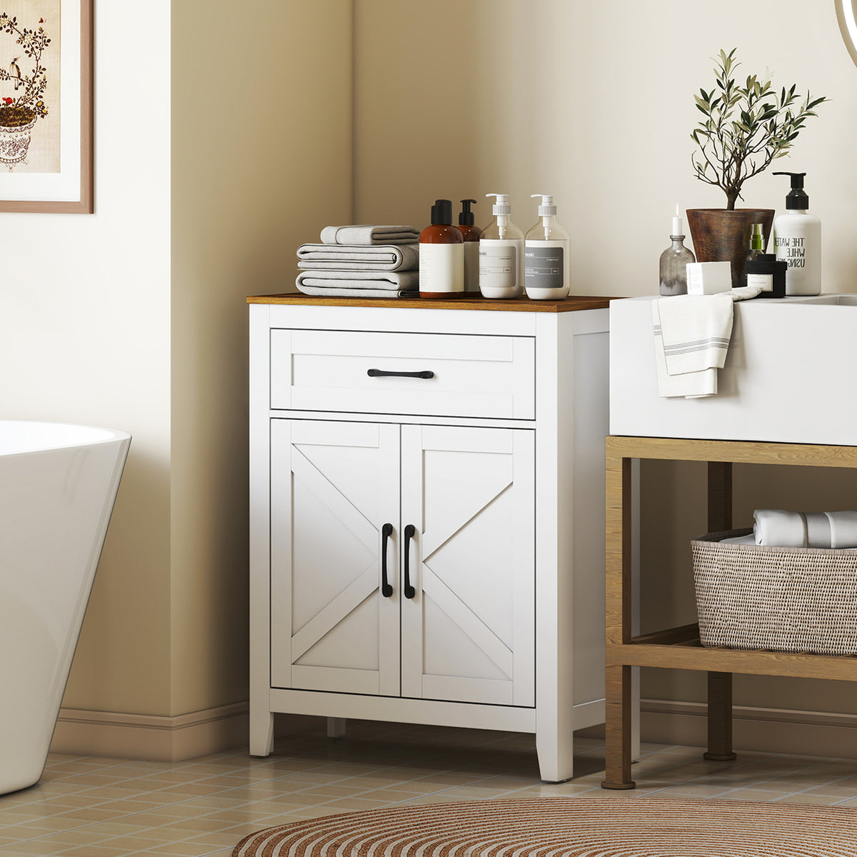 Mueble de almacenamiento estilo granja para baño