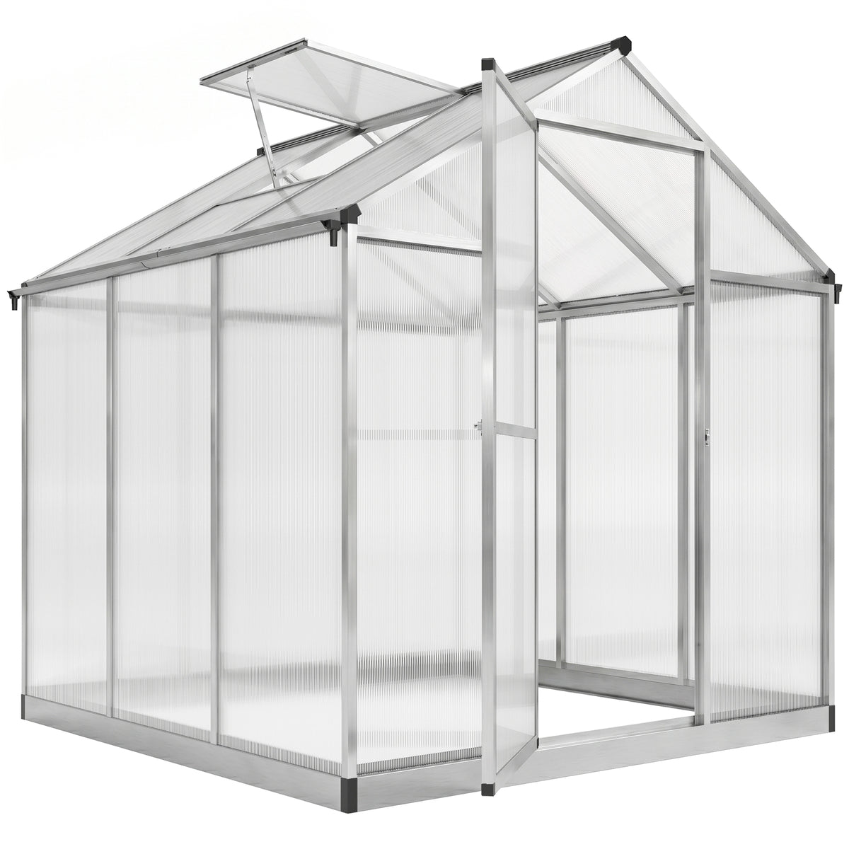 Greenhouse 183x189x195cm Polycarbonate Aluminum with Ventilation