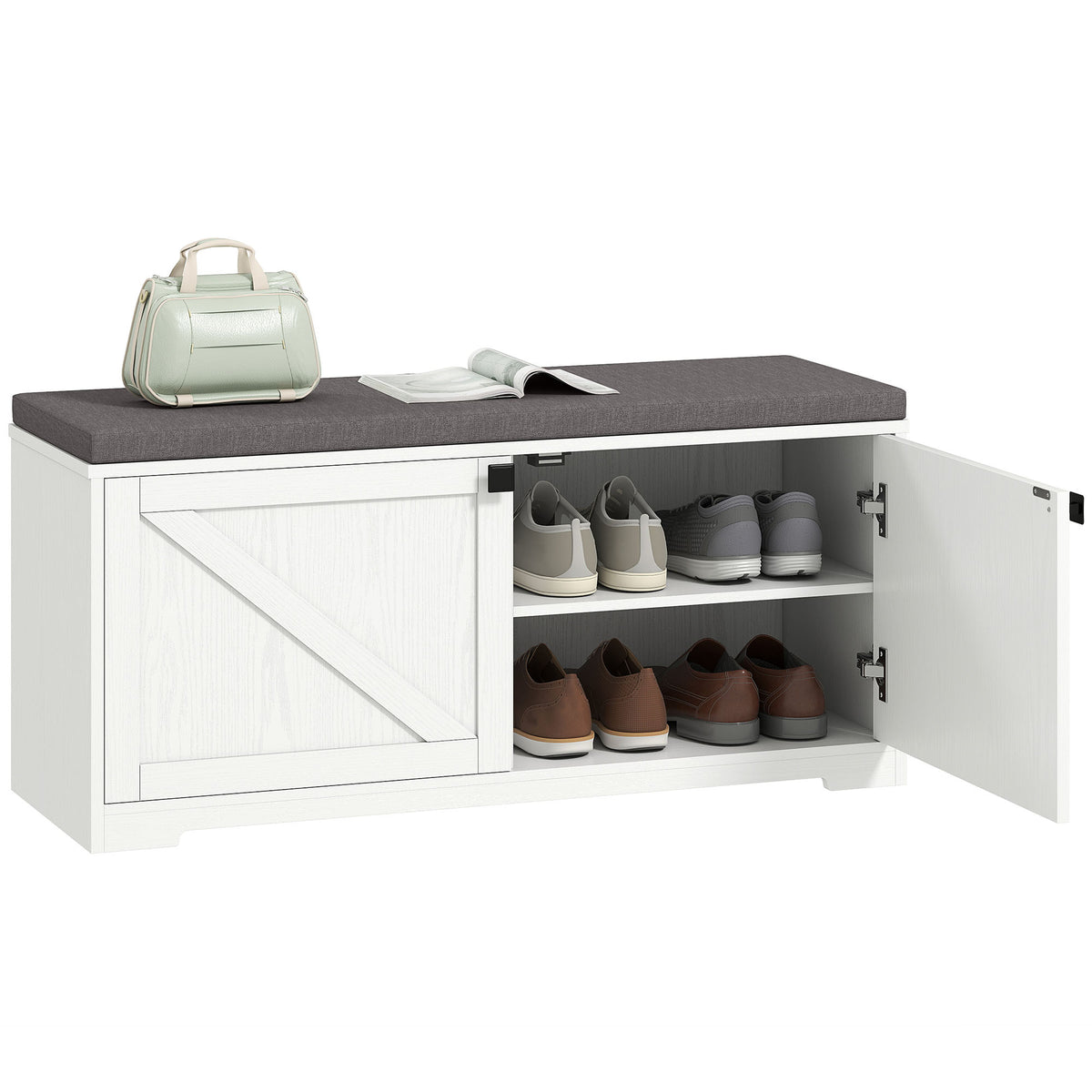 Padded Shoe Storage Bench