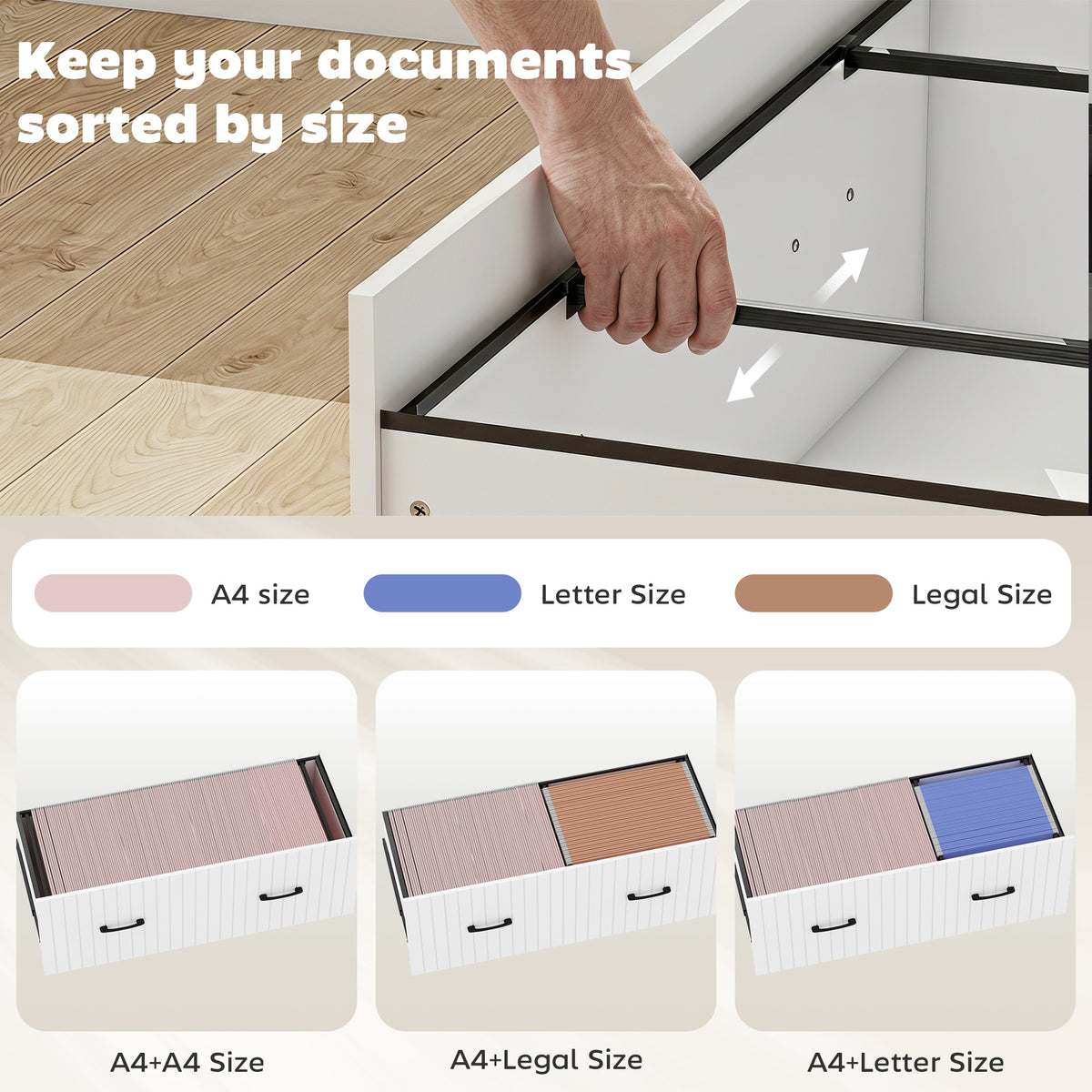 Lateral Office Filing Cabinet with Open Shelves