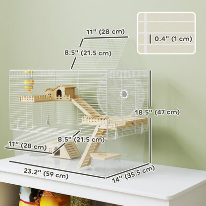 Multi-tier hamster cage