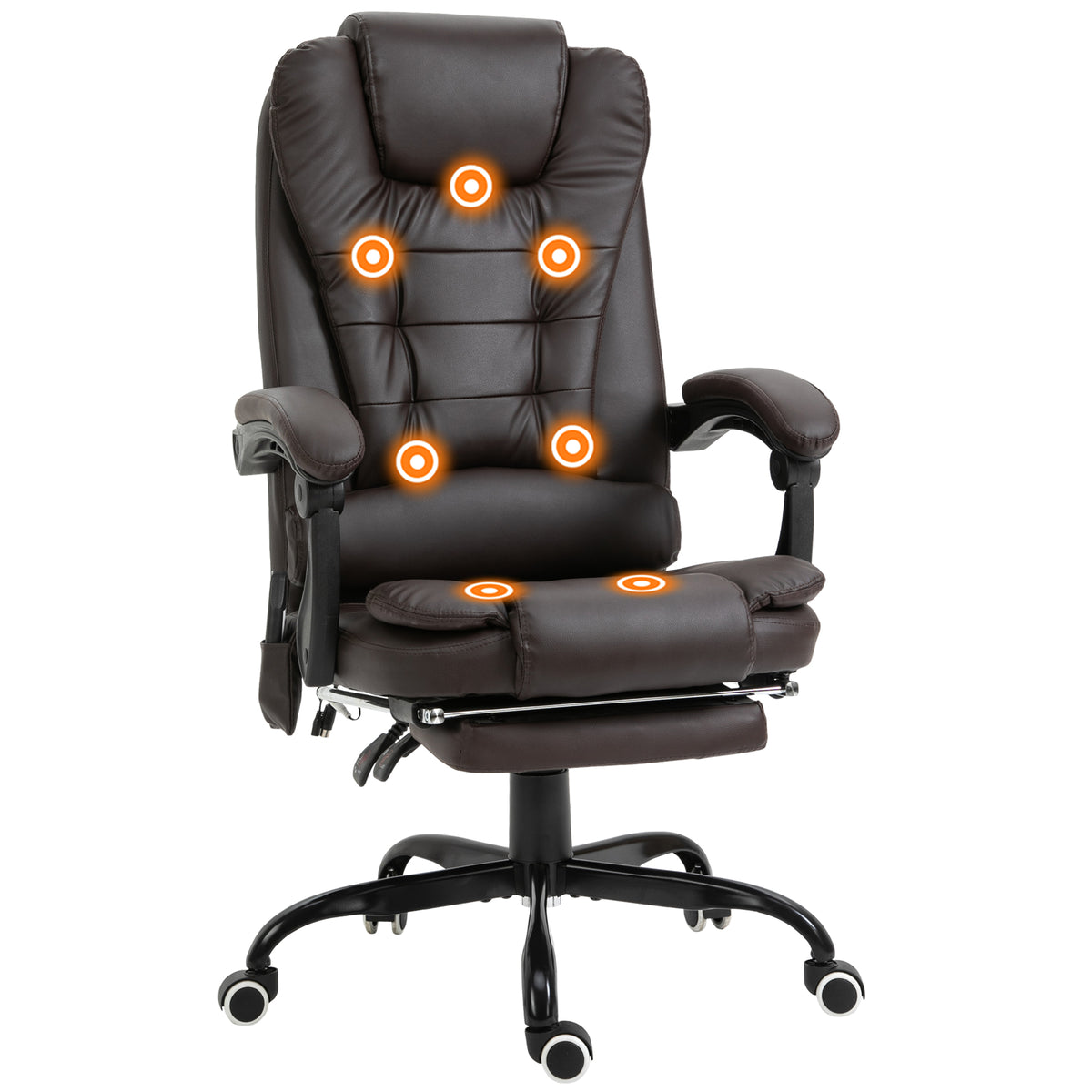 Silla de oficina de masaje reclinable con reposapiés