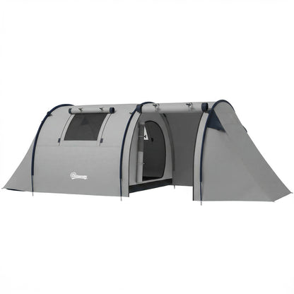 2-Room Waterproof Camping Tent for 3-4 People
