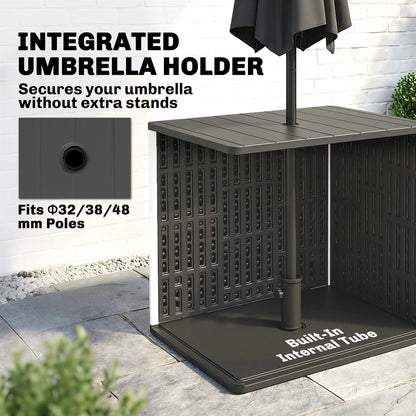 Outdoor storage box side table 114 L
