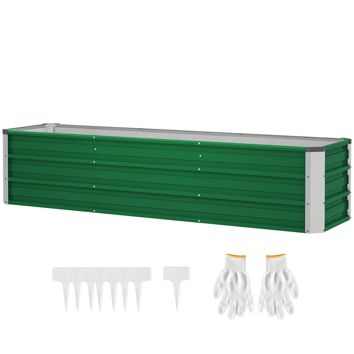 Galvanized Steel Raised Garden Bed 3-Section Planter