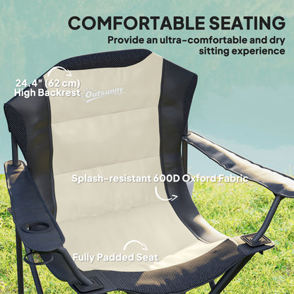 High Back Folding Camping Chairs with Cup Holder