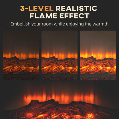 Electric Fireplace with Mantel Freestanding Heater 1400W