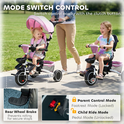 Triciclo evolutivo 6 en 1 convertible en silla de paseo y bicicleta infantil