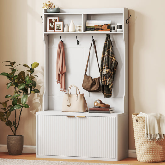 Mueble de entrada 4 en 1 con zapatero