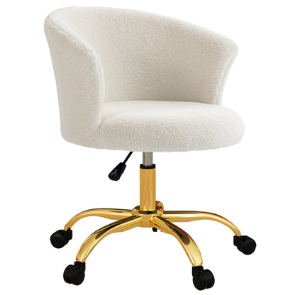 Armless Office Chair in Teddy Fleece