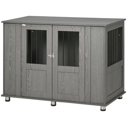 Dog Crate Furniture with Lockable Magnetic Door