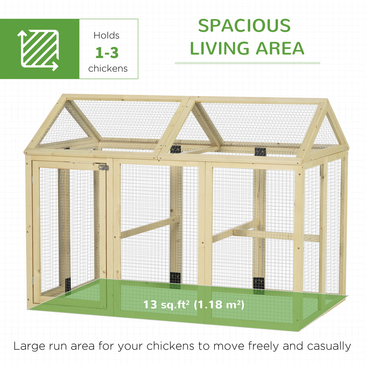 Expandable outdoor fir wood chicken coop