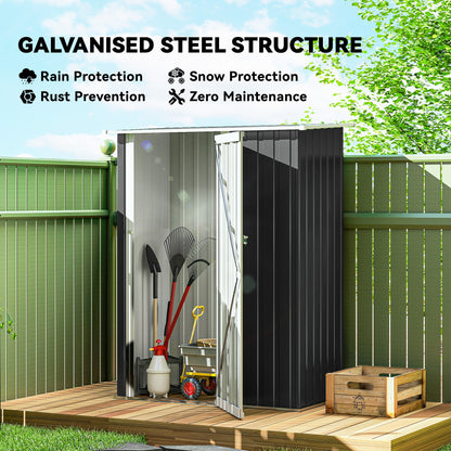 Outdoor Storage Shed 5 x 3 ft Sloped Roof