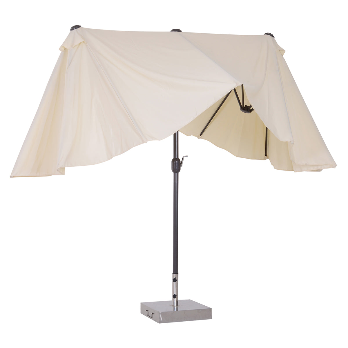 Double-Sided Rectangular Patio Umbrella 15 ft