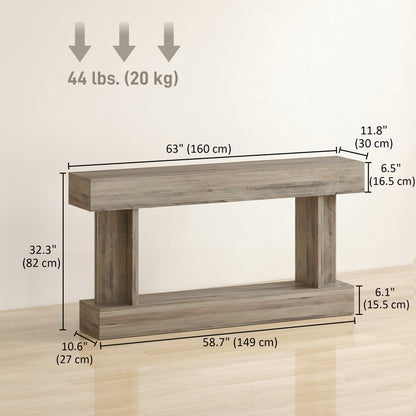 Vintage Console Table with Storage Shelf 160 cm