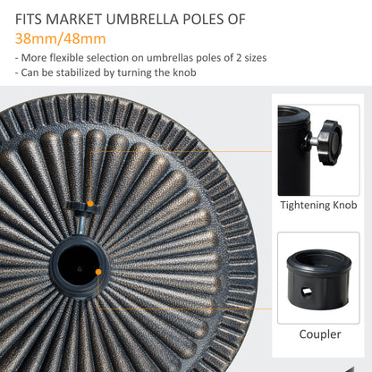 Round Resin Patio Umbrella Base Decorative Design