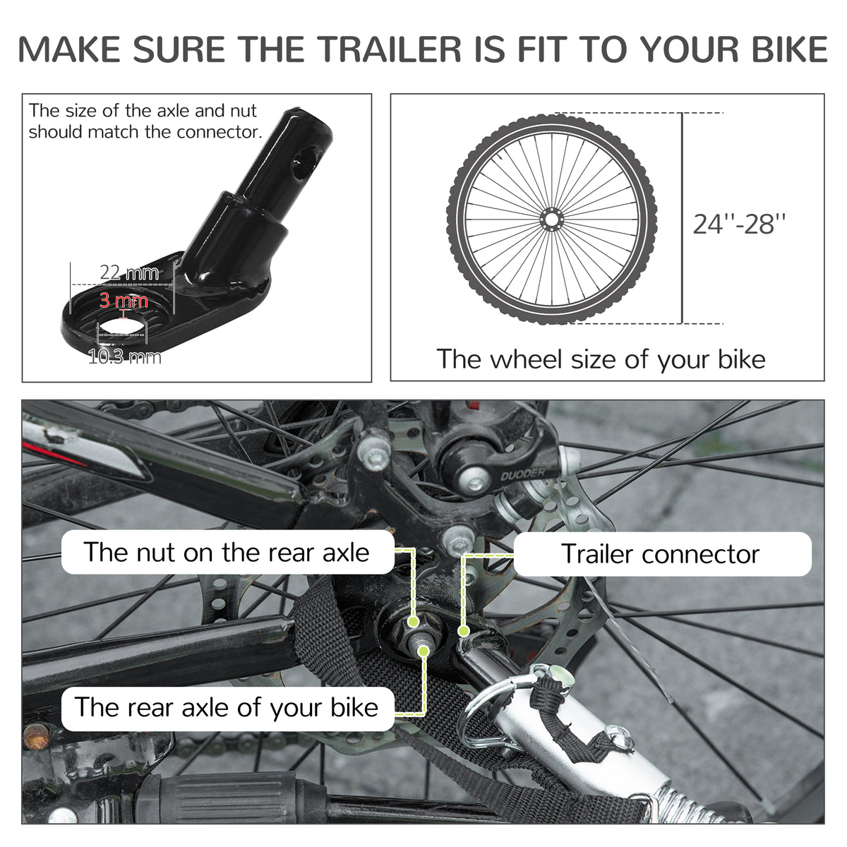 Dog Bike Trailer 2-in-1 Large Dogs 30 kg