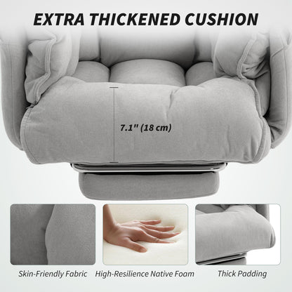 Silla de oficina ergonómica reclinable con reposapiés