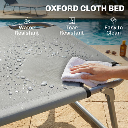 Folding Lounge Chair with Adjustable Sun Shade