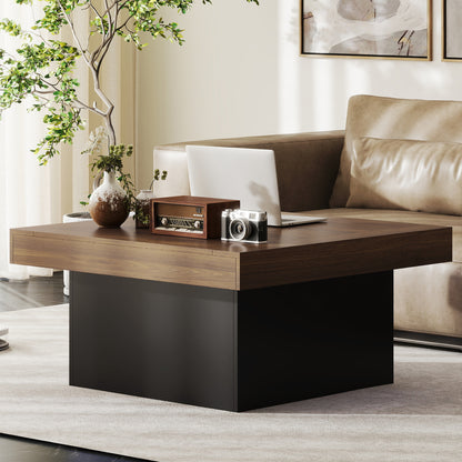Square Coffee Table with 16-Colour LED Lights