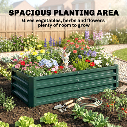 Galvanized Raised Garden Bed 4' x 2' x 1'