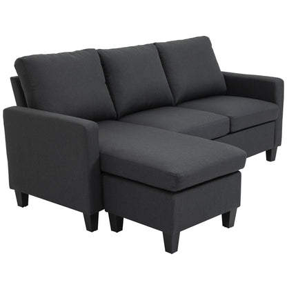 Modern L-Shape Sectional Sofa with Ottoman