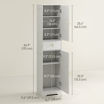 Armario estrecho para baño de 170 cm