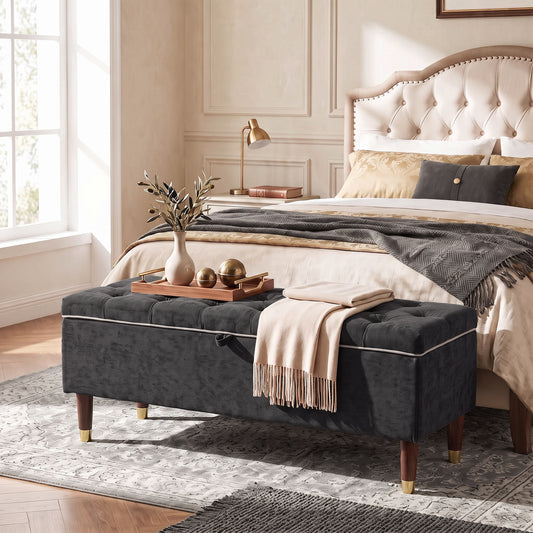 Linen Storage Ottoman Bench