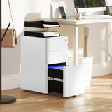 3 Drawer Steel Lockable Office Filing Cabinet