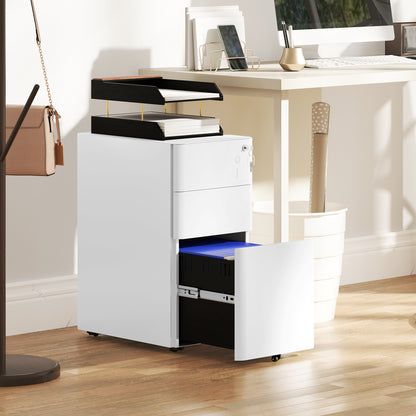 3 Drawer Steel Lockable Office Filing Cabinet