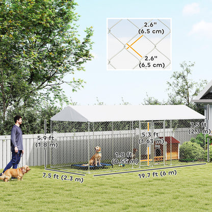 Outdoor Two-Room Dog Kennel