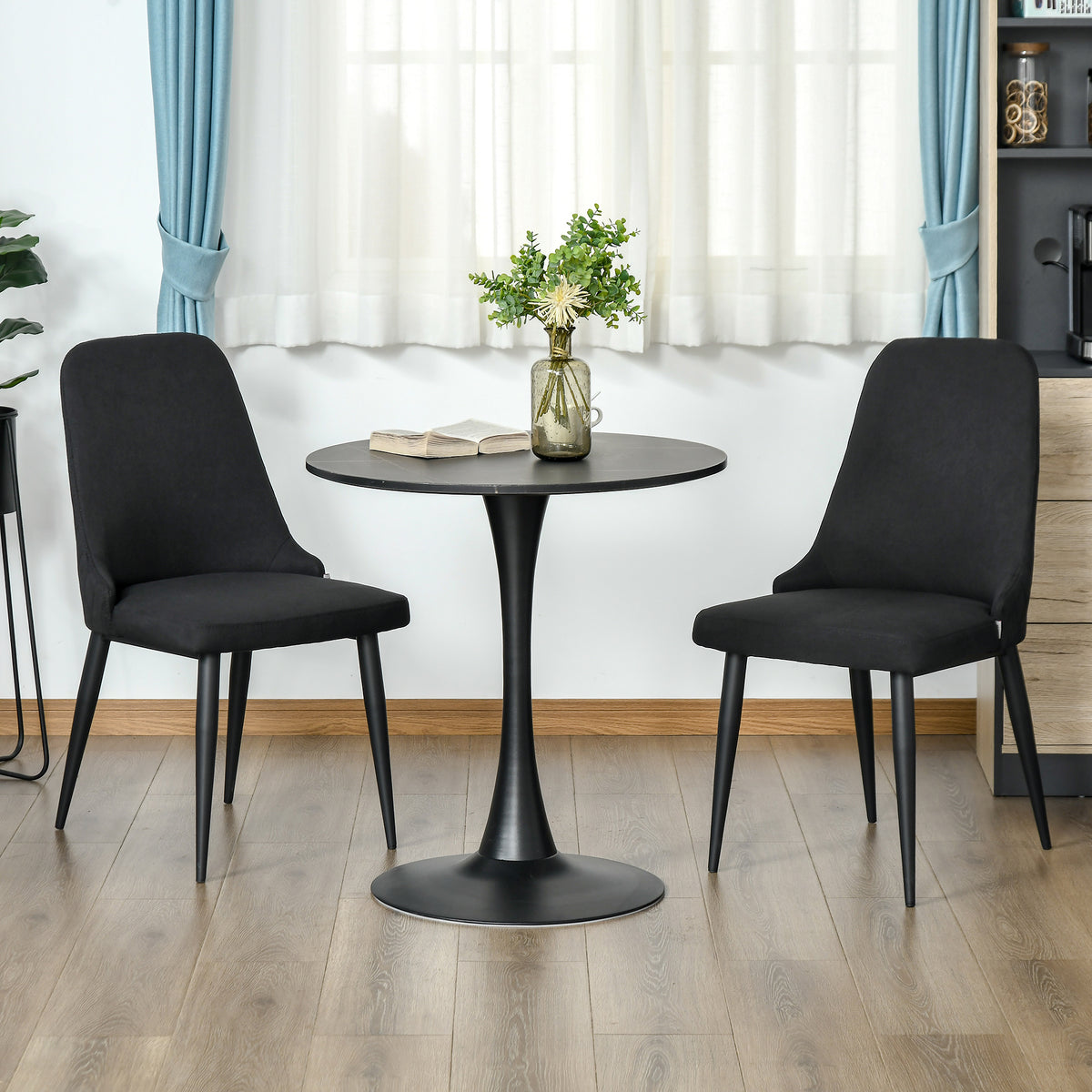 Modern Fabric Dining Chairs Set of 2