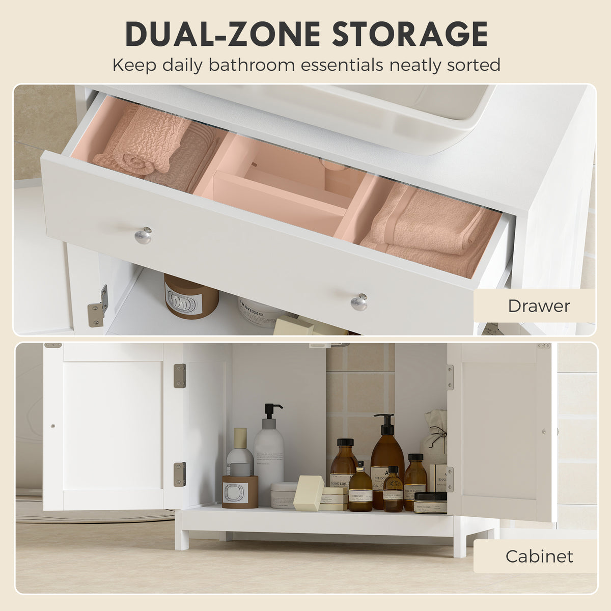 Freestanding Bathroom Vanity Cabinet with Drawer