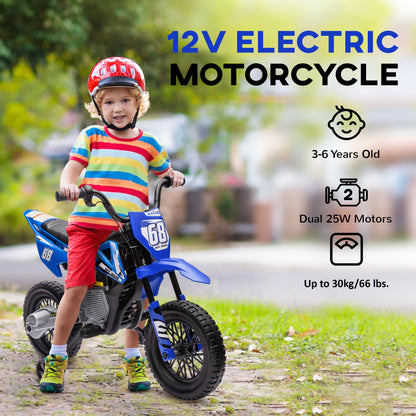 Electric Kids Motorcycle 12V with Training Wheels