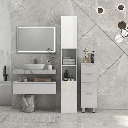 Tall narrow bathroom storage cabinet