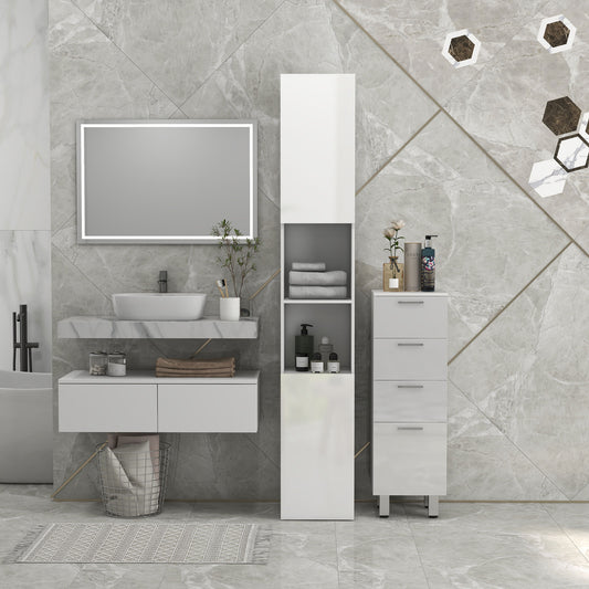 Tall narrow bathroom storage cabinet