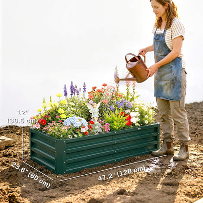 Galvanized Raised Garden Bed 4' x 2' x 1'