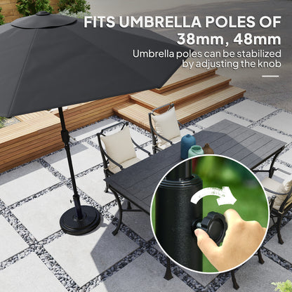Round HDPE Patio Umbrella Base 48 lbs