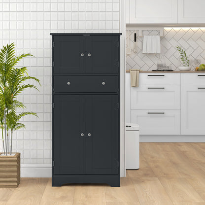 Modern kitchen storage cabinet with doors and drawer